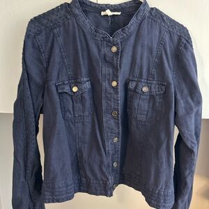 Women's Navy Twill Jacket